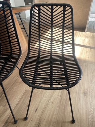 Sillas Ratán y hierro forjado