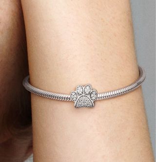 Charm Pandora Huella Plata Brillante