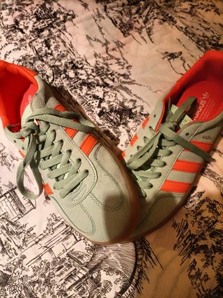 Zapatillas Adidas Gazelle - Verde & Naranja