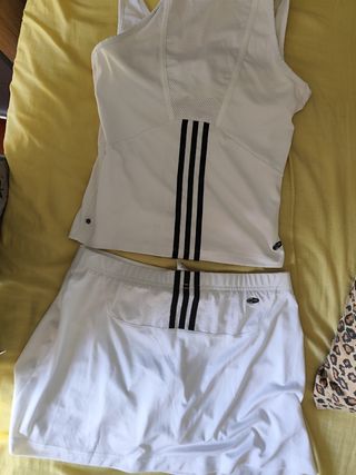 Conjunto Adidas pádel/tenis blanco