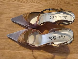 Zapatos Emilio Balda dorados 36
