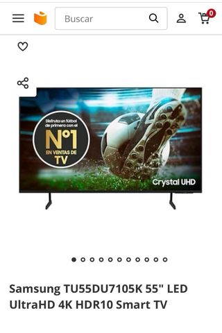 TV Samsung 55" Crystal UHD 4K HDR