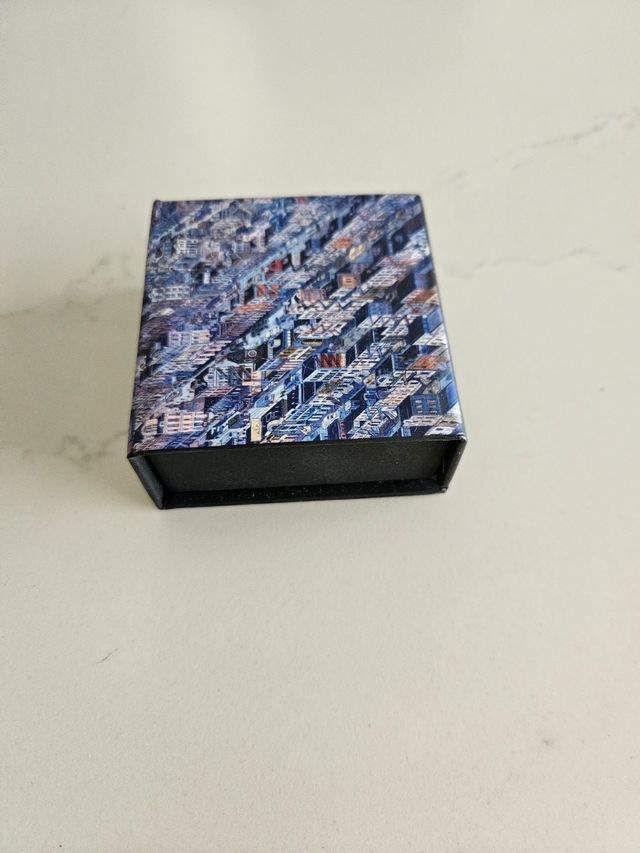 Gemelos artísticos plata-azul