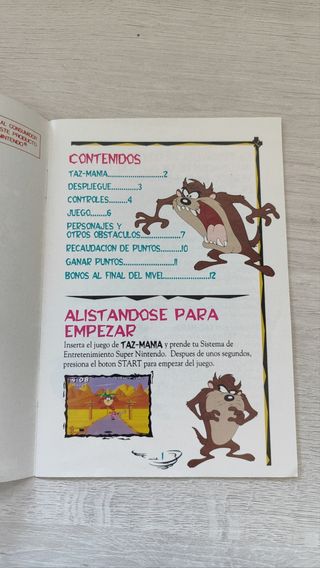Taz Mania Super Nintendo PAL España THQ