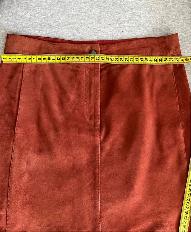 Falda de ante Comptoir des Cotonniers color teja