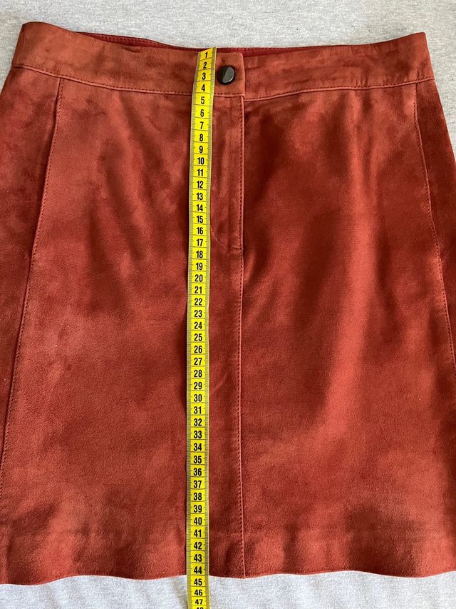 Falda de ante Comptoir des Cotonniers color teja