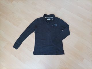 Polo manga larga negra