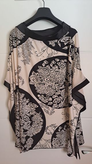 Kimono / Caftán Fórmula Joven Estampado B/N