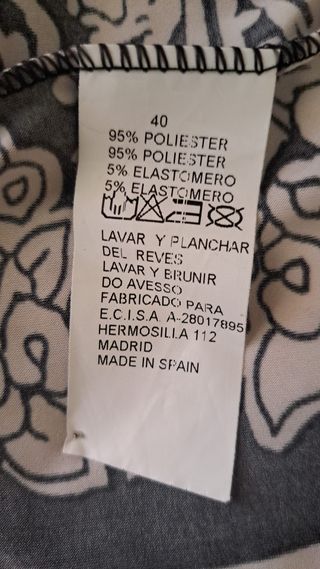 Kimono / Caftán Fórmula Joven Estampado B/N