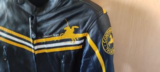 Cazadora moto Continental negra-amarilla