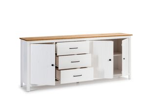 Mueble salón blanco-madera