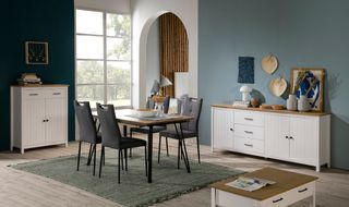 Mueble salón blanco-madera