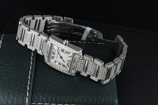Cartier Tank Francaise Iced Out 2384 20*25mm
