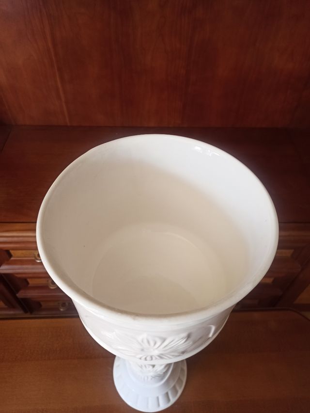 Macetero Cerámica Blanco 61cm