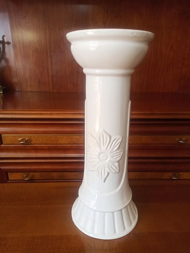 Macetero Cerámica Blanco 61cm