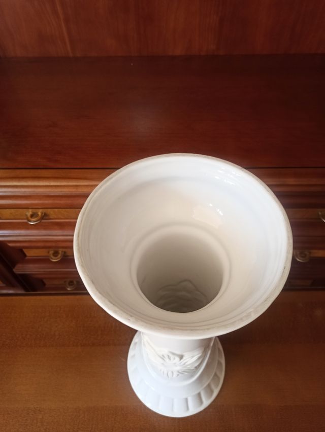 Macetero Cerámica Blanco 61cm