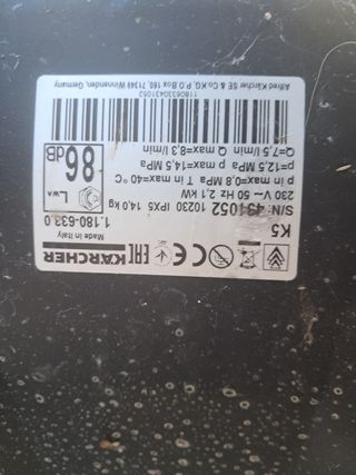 Hidrolimpiadora Karcher K5