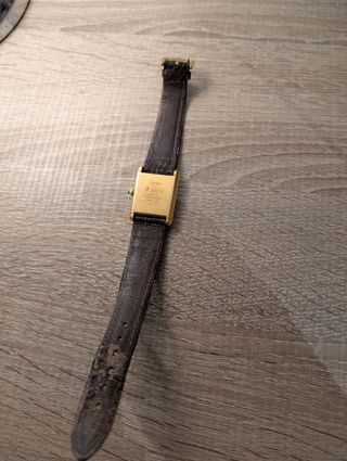Cartier Must Tank Esfera Madera Cuerda Manual