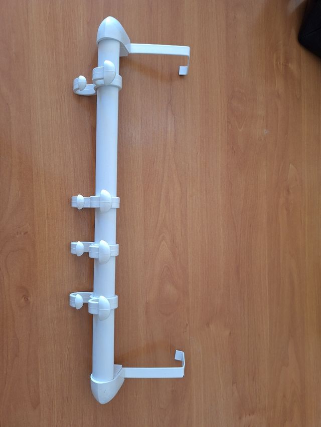 Perchero puerta blanco - 4 ganchos