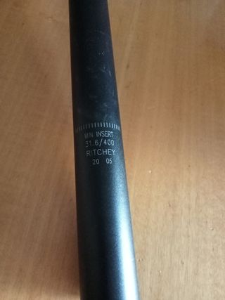 Tija sillín MTB MARCA RITCHEY - 31,6mm