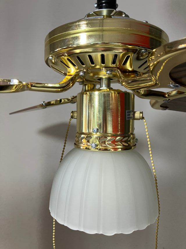 Ventilatore soffitto E27 D.106 oro/legno