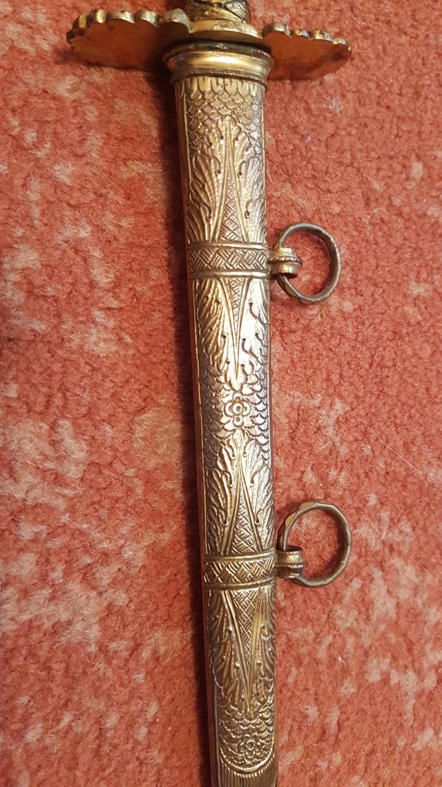 Antigua daga decoración hueso