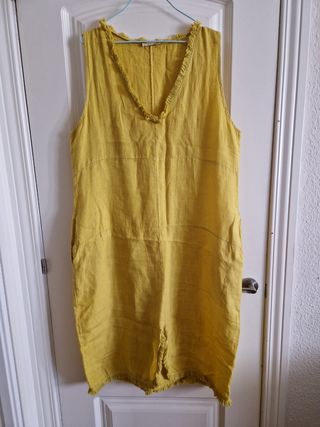 Vestido lino amarillo