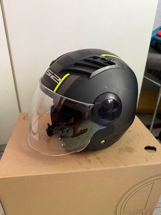 Casco moto LS2 OF562 negro matte talla XL 