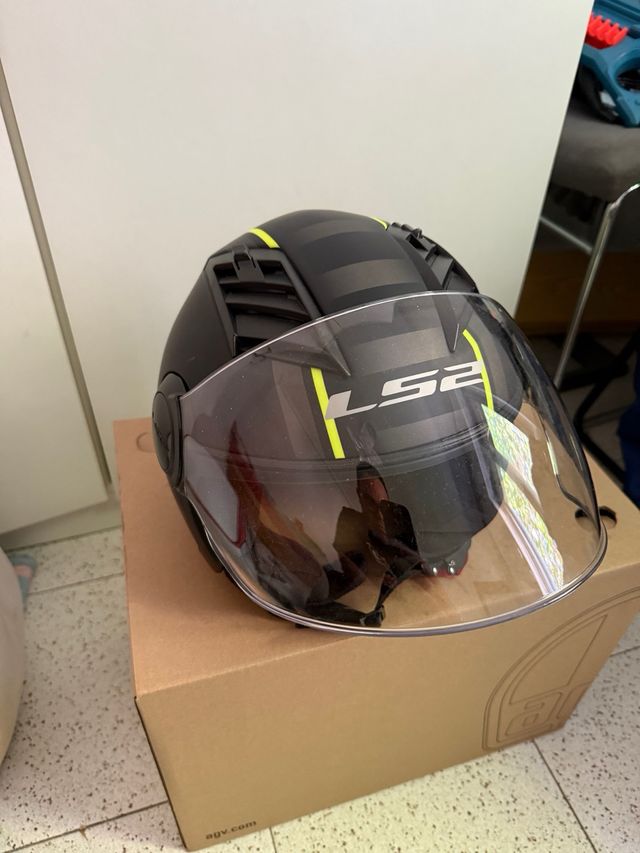 Casco moto LS2 OF562 negro matte talla XL 