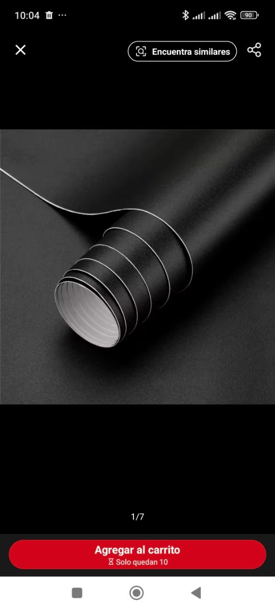 Carta da parati nera opaca - Adesiva