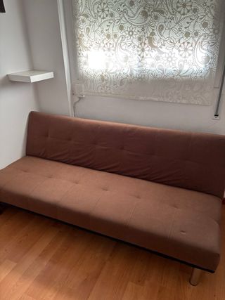 Sofá cama marrón