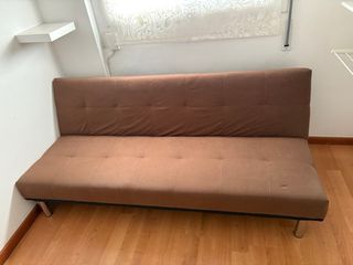Sofá cama marrón