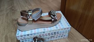 Sandalias ohh my sandals doradas-plateadas 39