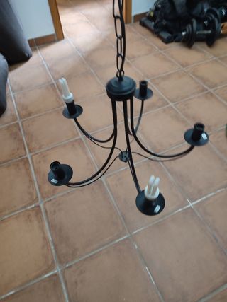 Lampara de techo vintage estilo candelabro