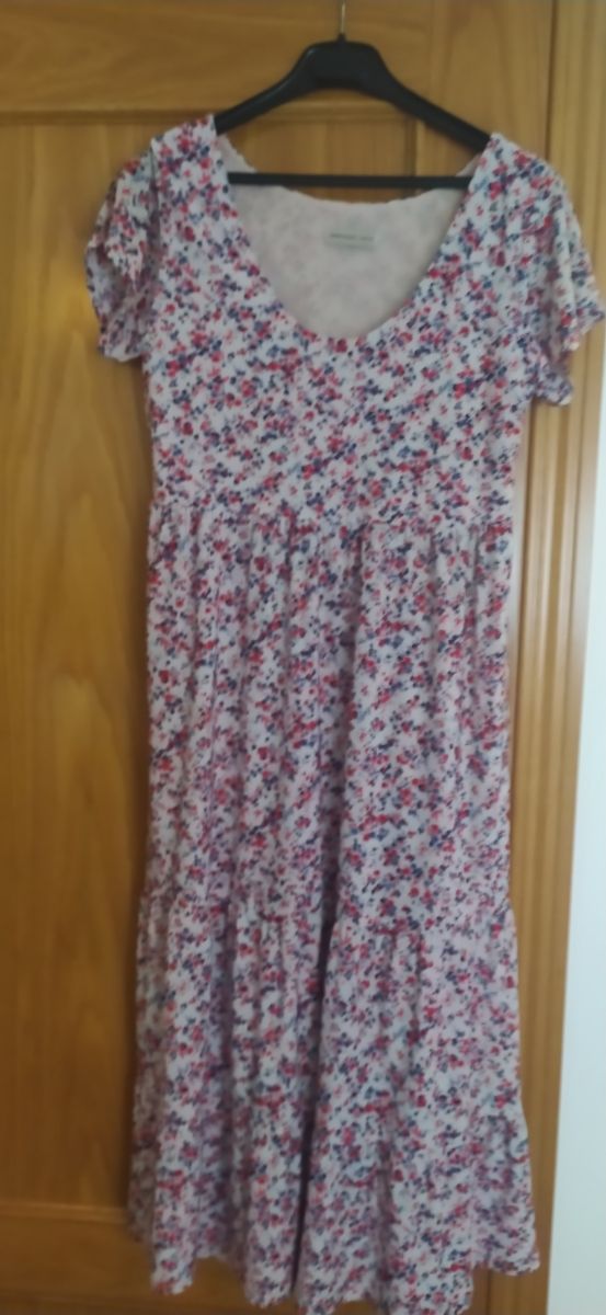 Vestido midi flores multicolor