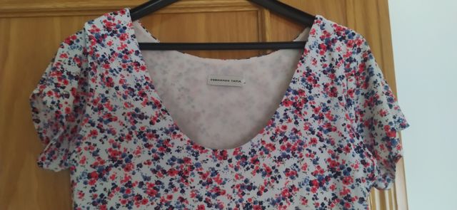 Vestido midi flores multicolor