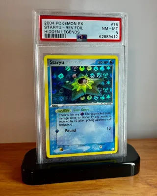 🧢⭕ Carta Pokemon 2004 Staryu 👉 PSA 8