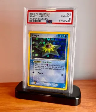 🧢⭕ Carta Pokemon 2004 Staryu 👉 PSA 8