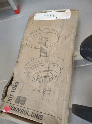 Dos mancuernas de 10 kg