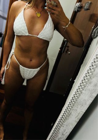 Bikini blanco flores NUEVO A ESTRENAR