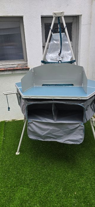 Mueble cocina camping portátil