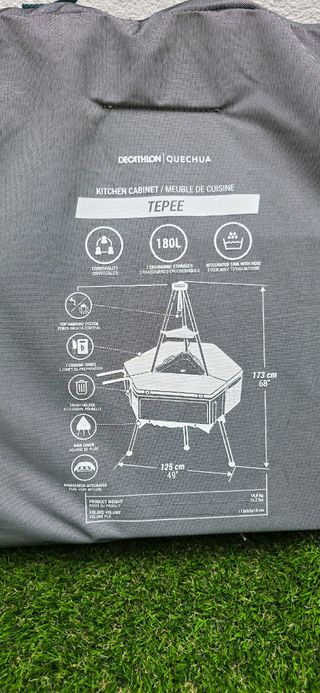 Mueble cocina camping portátil