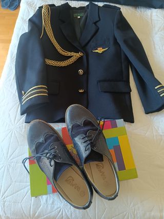 Traje comunión niño 11-12 años azul con zapatos