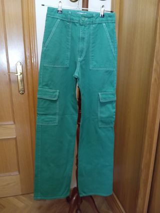 Pantalones cargo verdes niña