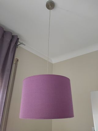 Lampara colgante morada - Tela