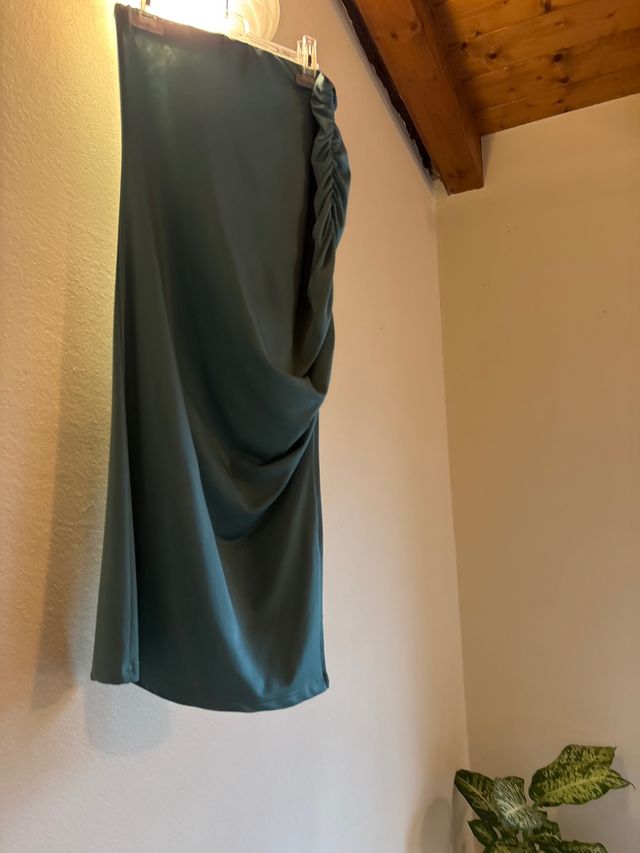 Gonna midi sexy verde acqua