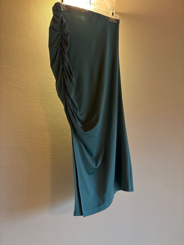 Gonna midi sexy verde acqua