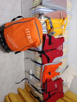 Kayak inflable ITIWIT 3 plazas completo salvavidas