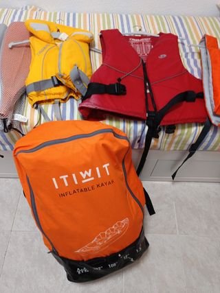 Kayak inflable ITIWIT 3 plazas completo salvavidas