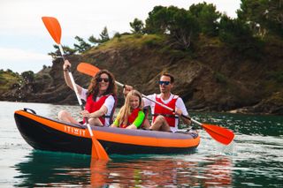 Kayak inflable ITIWIT 3 plazas completo salvavidas